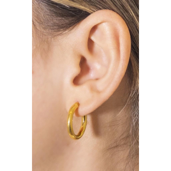 Yiğitbaşı Gold 22 Ayar Halka Küpe (3498)