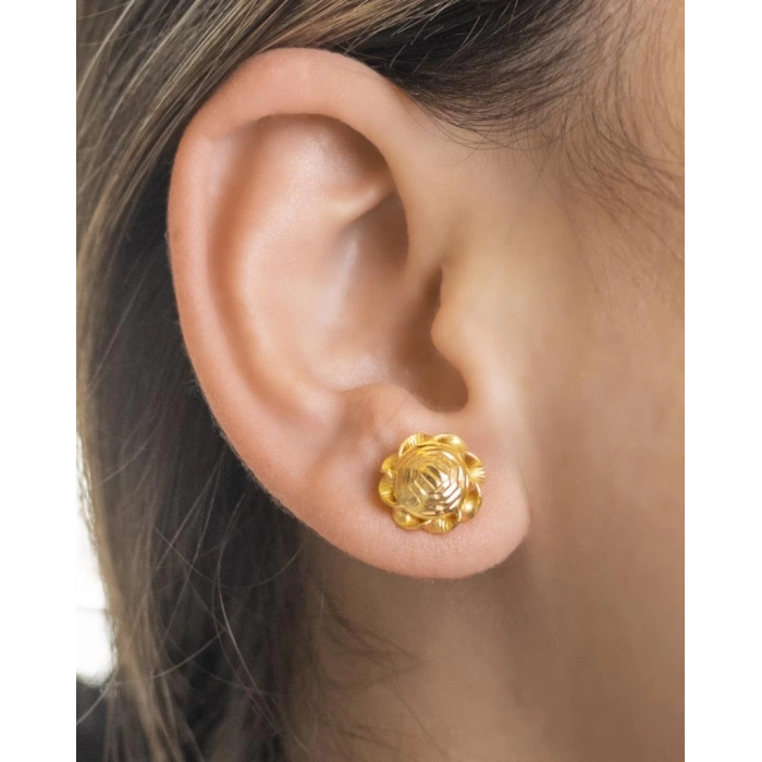 Yiğitbaşı Gold 22 Ayar Top Küpe (3327)