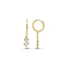 Yılan Figürlü Taşlı Altın Küpe - 14k - 2.74gr