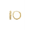 Taşlı Altın Halka Küpe - 14k - 2.24gr