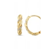 Taşlı Altın Halka Küpe - 14k - 2.24gr