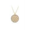 Yaşam Çiçeği Taşlı Altın Kolye - 14k - 2.12gr