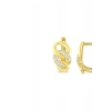 Taşlı Altın Küpe - 14k - 3.13gr