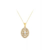 Baget Taşlı Altın Kolye - 14k - 2.17gr