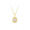 Baget Taşlı Altın Kolye - 14k - 1.82gr