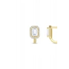 Baget Taşlı Altın Küpe - 14k - 3.90gr