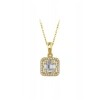 Baget Taşlı Altın Kolye - 14k - 2.26gr