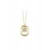 Taşlı Altın M Harf Kolye - 14k - 2.06gr