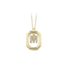 Taşlı Altın M Harf Kolye - 14k - 2.06gr