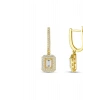 Baget Taşlı Altın Küpe - 14k - 3.34gr