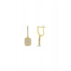 Baget Taşlı Altın Küpe - 14k - 3.43gr