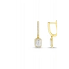 Baget Taşlı Altın Küpe - 14k - 2.98gr