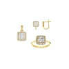 Baget Taşlı Altın Set - 14K