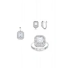 Baget Taşlı Altın Set - 14K