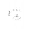 Altın Üçlü Tektaş Set - 14K