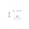 Altın Üçlü Tektaş Set - 14K
