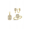 Baget Taşlı Altın Set - 14k - 5.05gr