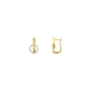 Taşlı Tasarım Altın Küpe - 14k - 2.30gr