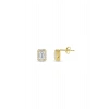 Baget Taşlı Altın Küpe - 14k - 2.15gr