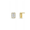 Baget Taşlı Altın Küpe - 14k - 2.15gr