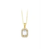 Baget Taşlı Altın Kolye - 14k - 2.20gr