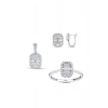 Baget Taşlı Altın Set - 14k - 3.92gr