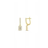 Baget Taşlı Altın Küpe - 14k - 2.75gr