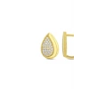 Damla Formlu Taşlı Altın Küpe - 14k - 3.71gr