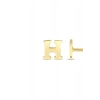 H Harfli Tek Altın Küpe - 14K
