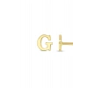 G Harfli Tek Altın Küpe - 14K