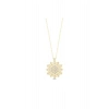 Taşlı Tasarım Altın Kolye - 14k - 2.14gr