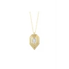 Taşlı Tasarım Altın Kolye - 14k - 1.84gr