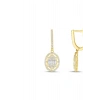 Baget Taşlı Altın Küpe - 14k - 3.86gr
