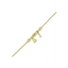 Tasarım Altın Charm Bileklik - 14K