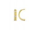 Taşlı Altın Halka Küpe - 14k - 2.36gr