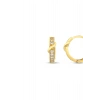 Taşlı Altın Halka Küpe - 14k - 3.09gr