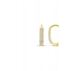 Taşlı Altın Halka Küpe - 14k - 2.55gr