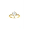 Altın Lotus Çiçeği Tektaş Yüzük - 14K