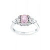 0.32 Karat Pembe Violet Kuşon Kesim Pırlanta Yüzük