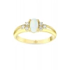 Opal Taşlı Altın Oval Yüzük - 14K