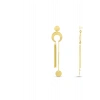 Altın Sallantılı Tasarım Küpe - 14K