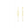 Altın Sallantılı Tasarım Küpe - 14K