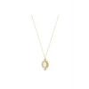 Altın Taşlı Vintage Kolye - 14K