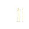 Altın Sallantılı Tasarım Küpe - 14K