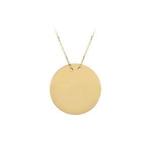 Altın Plaka Kolye - 14k - 3.04gr