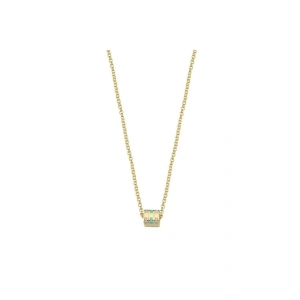 Renkli Mineli Altın Kolye - 14k - 6.35gr