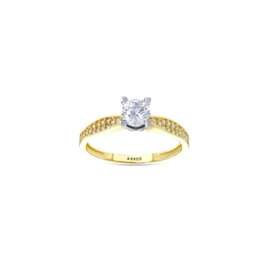 Altın Tektaş Yüzük - 14k - 2.30gr