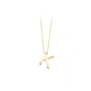 Altın K Harf Kolye - 14k - 2.06gr