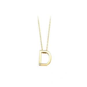 Altın D Harf Kolye - 14k - 2.08gr