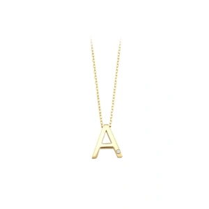 Altın A Harf Kolye - 14k - 2.02gr